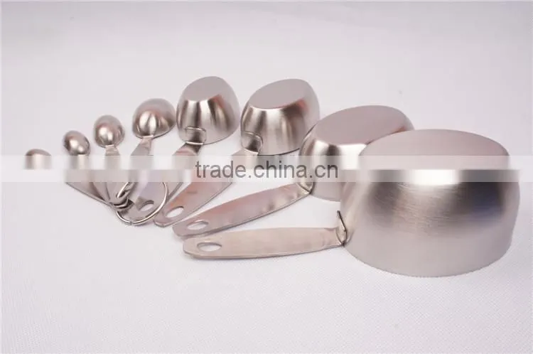 Stainless steel 8 piece measuring cup and spoon set