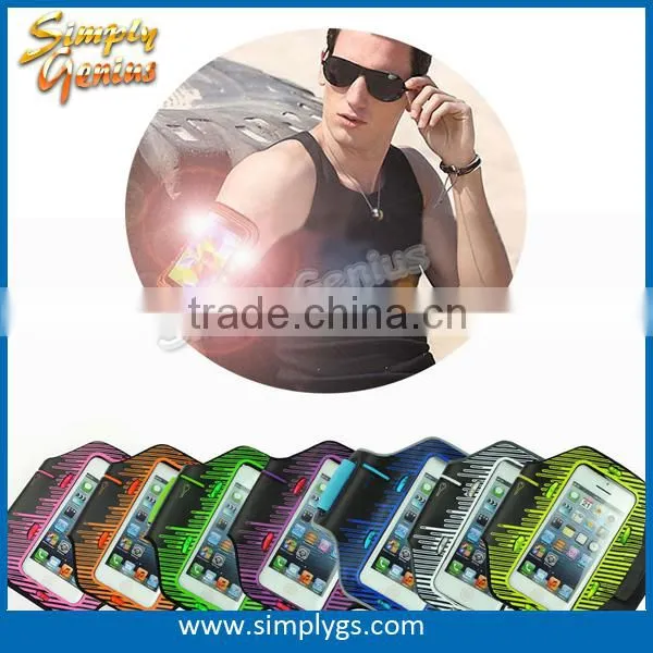 (top) led sport armband for iphone, lycra armband for iphone, elastic sport armband