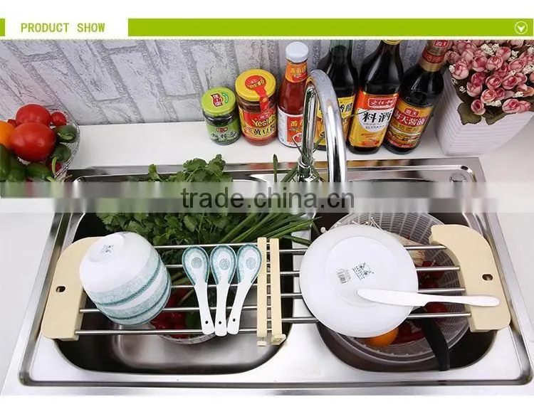 S/S+ABS 18*46*2 KITCHEN SINK DISH DRAINER