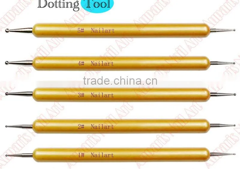 5pcs* 2 Way Nail Art Tool Set PRO Marbleizing nail dotting tool/Nail Dotting Tool