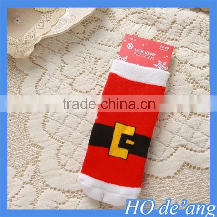 Hogift hot selling baby socks thick warm terry socks combed cotton Christmas baby socks MHo-198