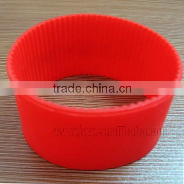 Eco-friendly silicone sleeve for coffee cup , heat resistant and anti-slip cup sleeve