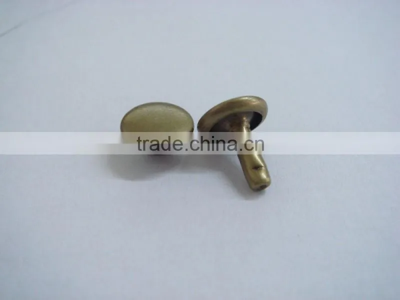 flat antique brass metal jeans rivet without logo