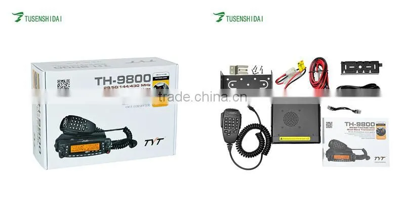Car Radio 100km Long Range 50W Output TYT TH-9800 Quad Band Vehicle Radio Mobile Transceiver