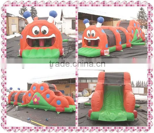 Hot Inflatable Caterpillar Obstacle Course Equipment Rental