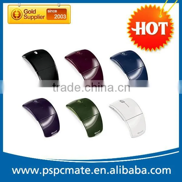 2.4Ghz wireless folding arc mouse with KA8 IC surporting 3 miliion click times long-life using and double chips