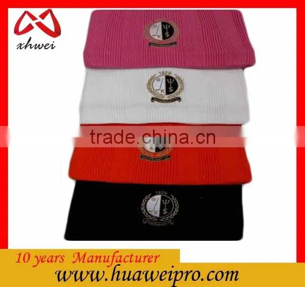 Custom Logo Winter Beanie Hat Womem Chunky Knit Warm 100% Cotton Beanie Cap