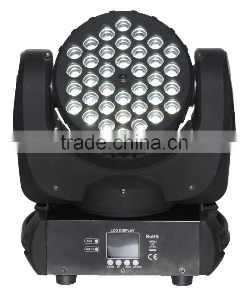ARM 7 CPU flexible stage light 36*5w RGBW sharpy narrow beam angle 5 degree led moving head light