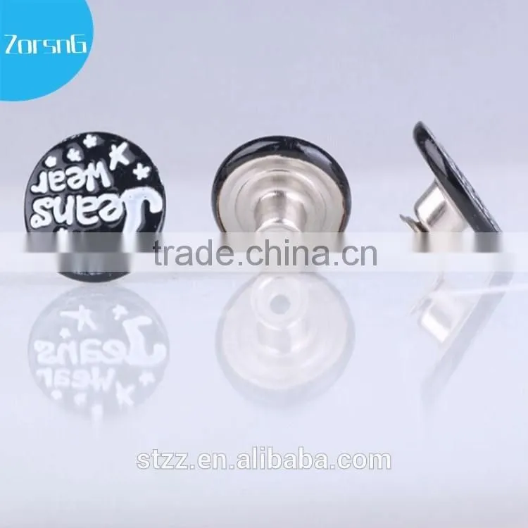 2016 new style fashionable custom good quality durable jeans buttons