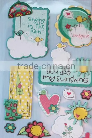 Scrapbooking embellishment sticker die cut chipboard craft chipboard
