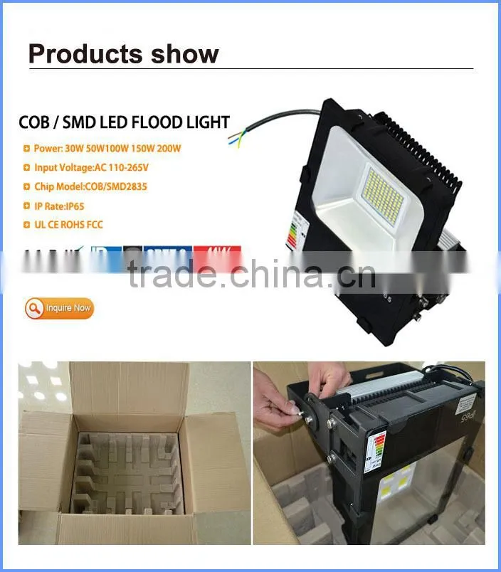 High power SMD Bridgelux led outdoor lighting led flood light 200w with Meanwell led driver