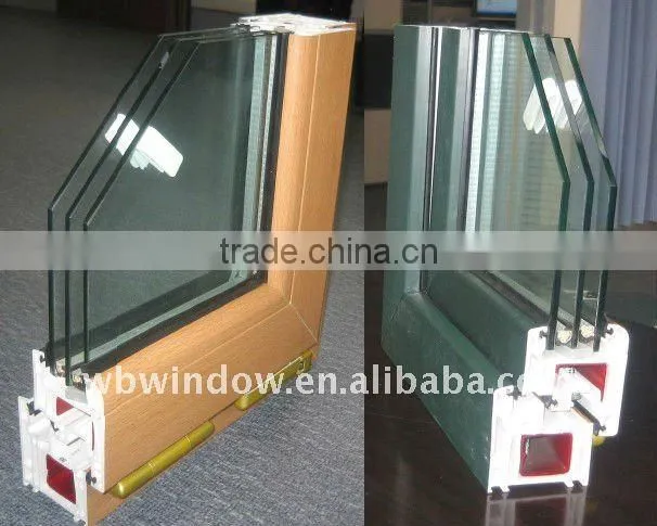 tilt and turn window, wooden color pvc tilt and turn window,upvc windows price