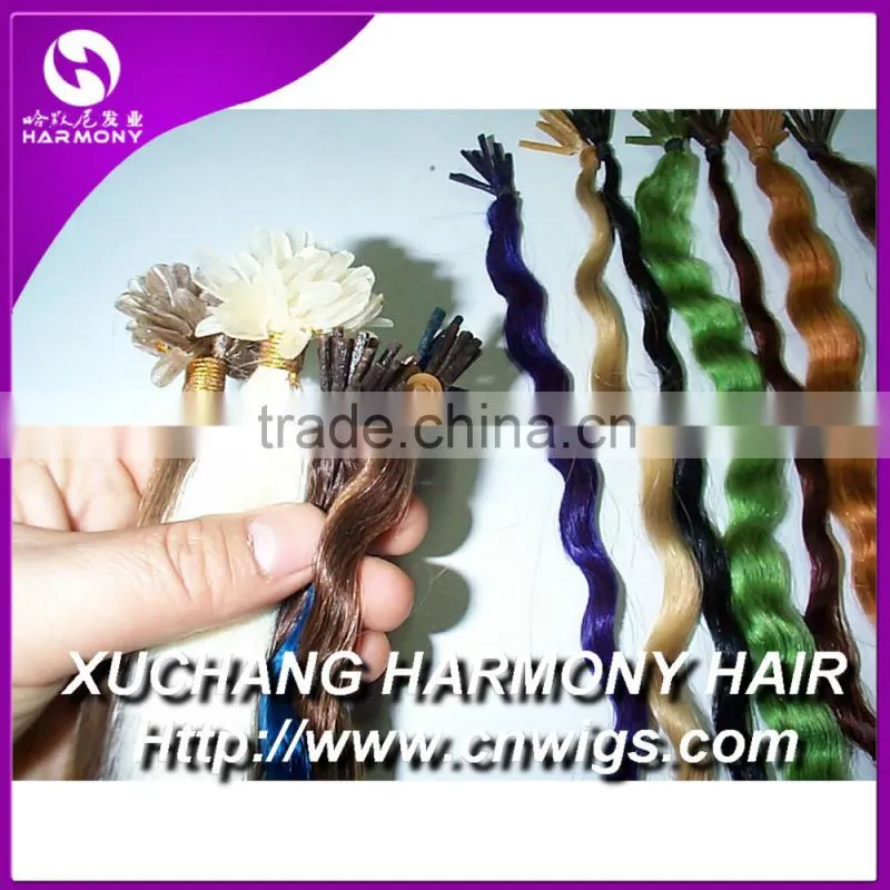 GREAT QUALITY european i tip human hair extension pre bonded