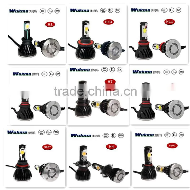 48w high power led headlight super bright lumens,Auto parts H7 H1 H119005 9006 5202 H4 H13 9007 led headlight,