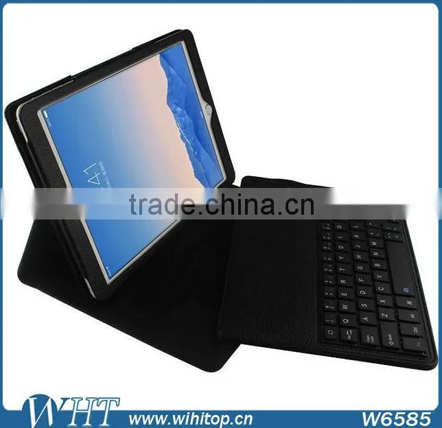 Litchi Pattern PU Leather Flip Stand Case Silicon Keyboard Cover for iPad Air 2