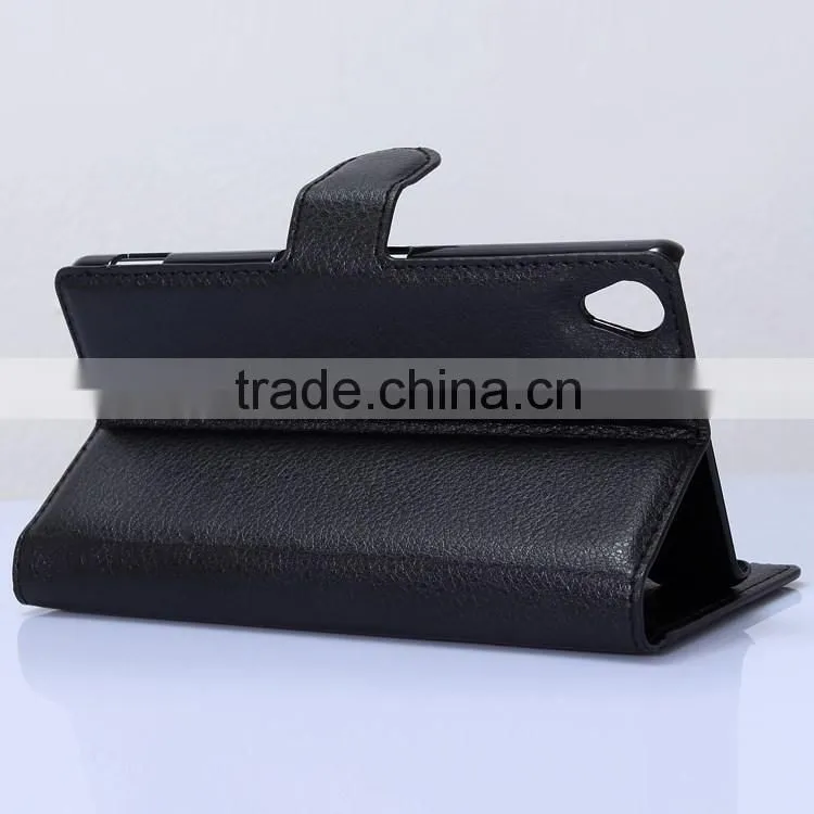 Hot Selling Funky Mobile Phone Leather Flip Wallet Case For Sony Xperia Z3 Ultra