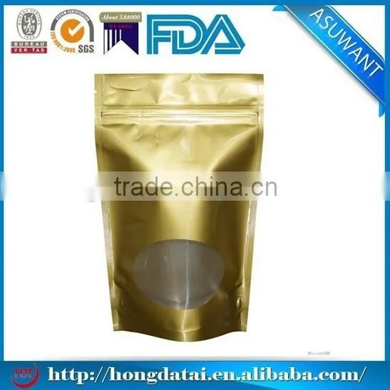 Nice printed zipper snack food packaging bags with clear window