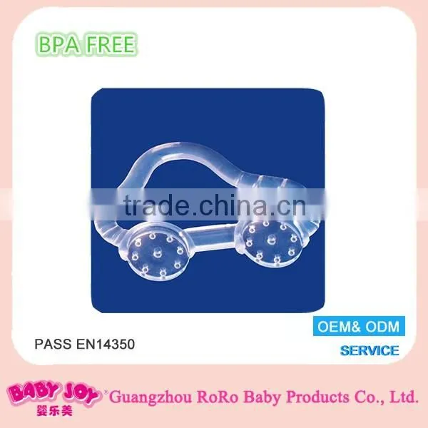 Durable transparent silicone baby teether toy wholesale in china