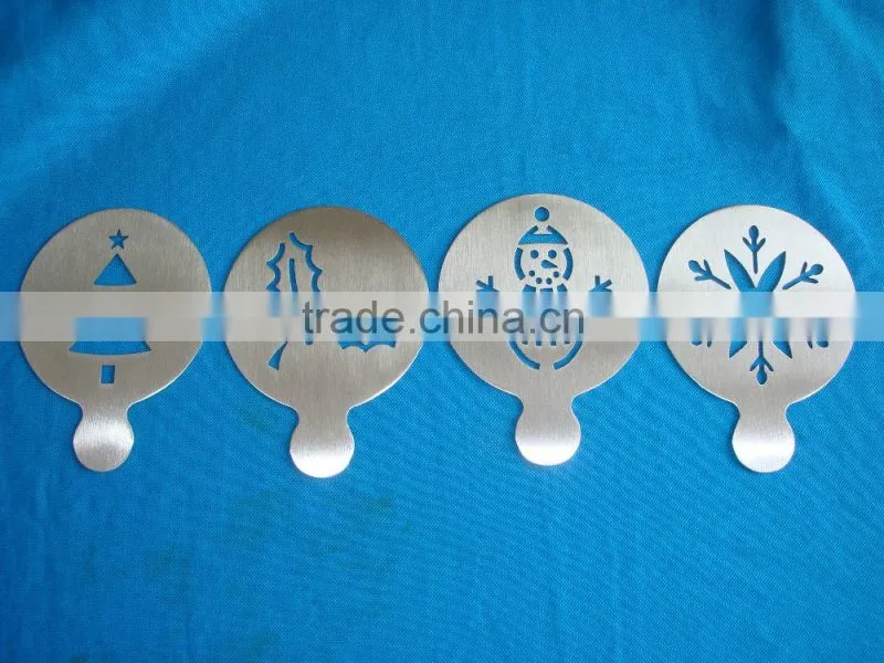 High Quality Stainless Steel Christmas Coffee Stencils