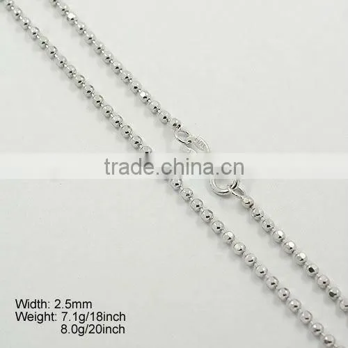 (JZZJ-006) Wave Cardano Chain, 925 Silver Machine Made Chains