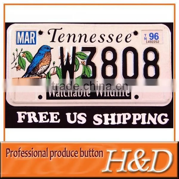 2016 Custom Embossing rotating number plate