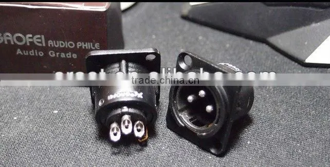 GaoFei GF-XS02&03 Hi-End Rhodium Plated XLR Socket Connector 1 pair