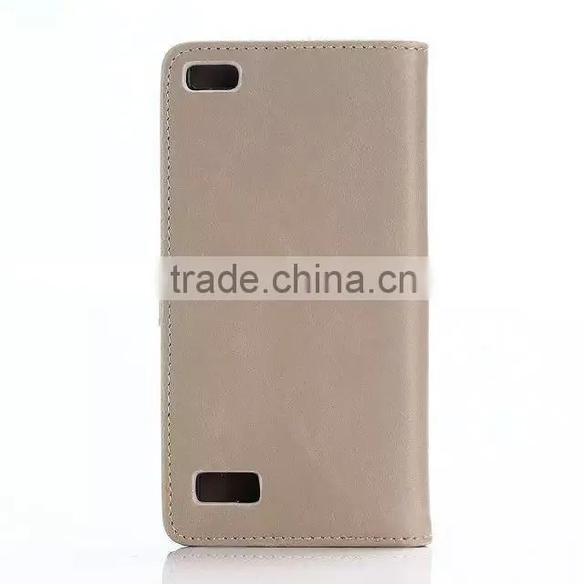 Wholesale wallet pattern leather case for Blackberry LEAP with card slot holder