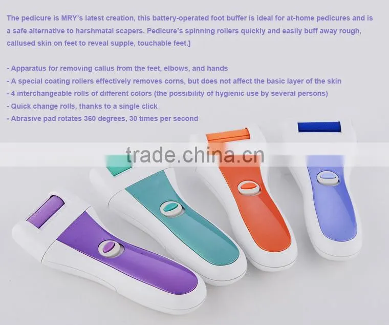 Detacheable Head Design Battery Operated foot buffer /Pedicure machine/foot file in Summer solution