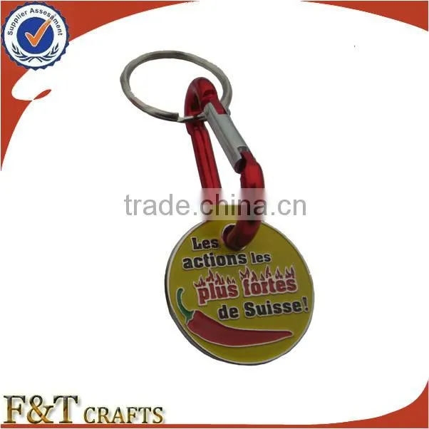 promotional shopping trolley coin keychain token coin keychain with logo