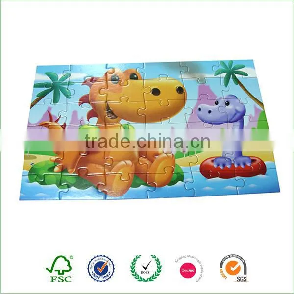 Cardboard for 3D jigsaw puzzle animal