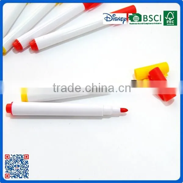 2016 wholesale small white board yellow dry erase marker pen
