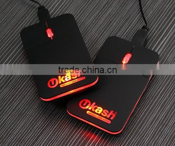 custom led logo wired pocket mouse gift items for office