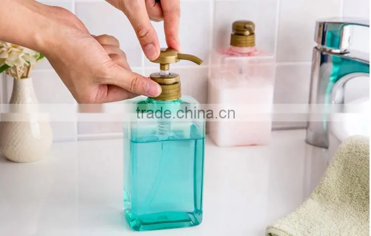 colorful plastic Lotion Pump Bottle Shower Gel/Shampoo Refillable Bottles Empty Pressure Container 600ml
