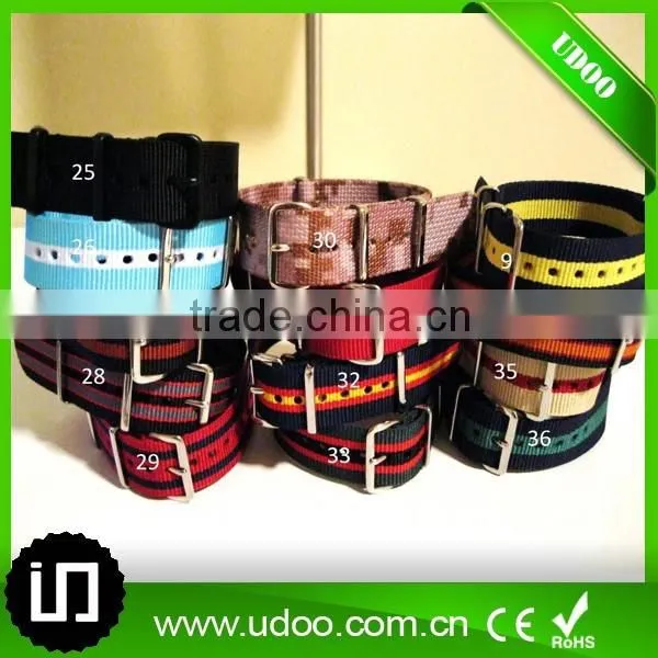 Custom printed nylon watch strap, fashion watch chain