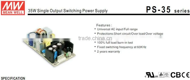 Mean well PS-35-7.5 35W 7.5v switching power supply 35W 7.5v power supply