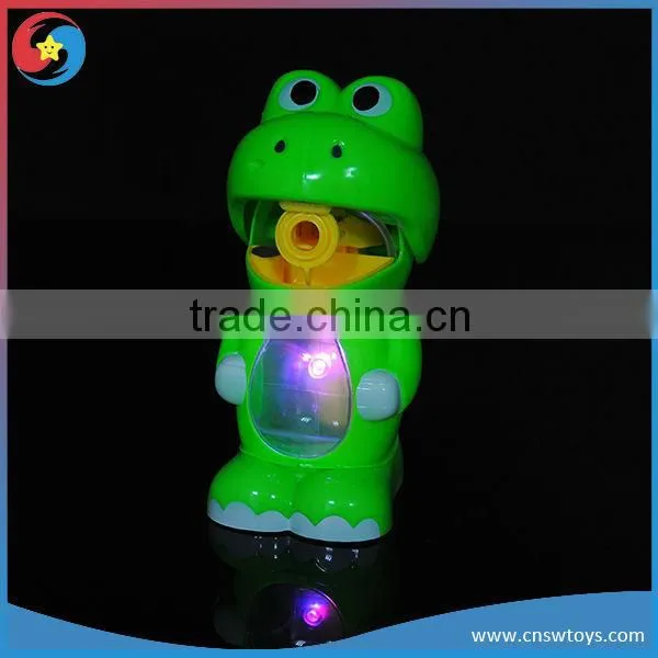 Electric bubble gun toy dinosaur, soap buble gun