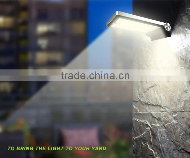 Waterproof IP44 Garden outdoor With Rechargeable Battery Solar Wall Light And Motion Sensor Lights