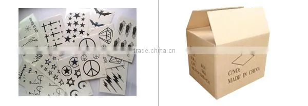 Fashionable custom metallic temporary tattoo sticker