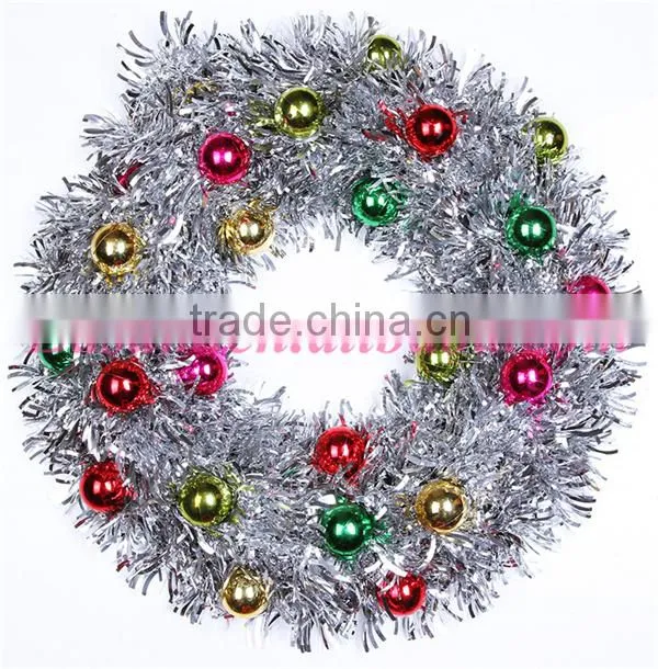 Wholesale christmas garland with colorful ball
