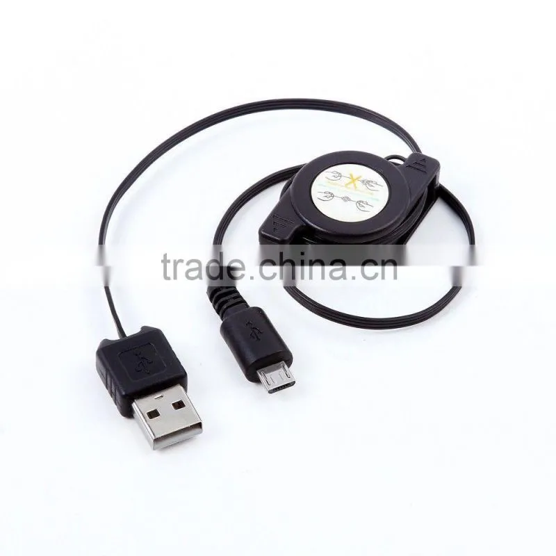 New Retractable Micro USB 2.0 Data Syn Transfer Charging Charger Cables