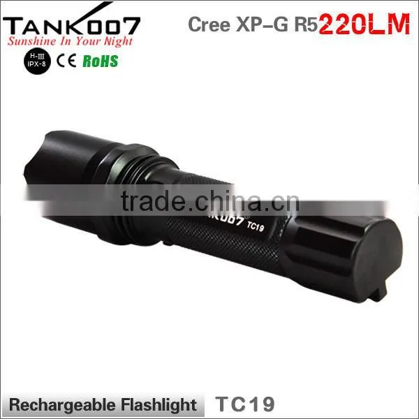 Aluminum Lamp Material rechargeable torch light with 180 lumens