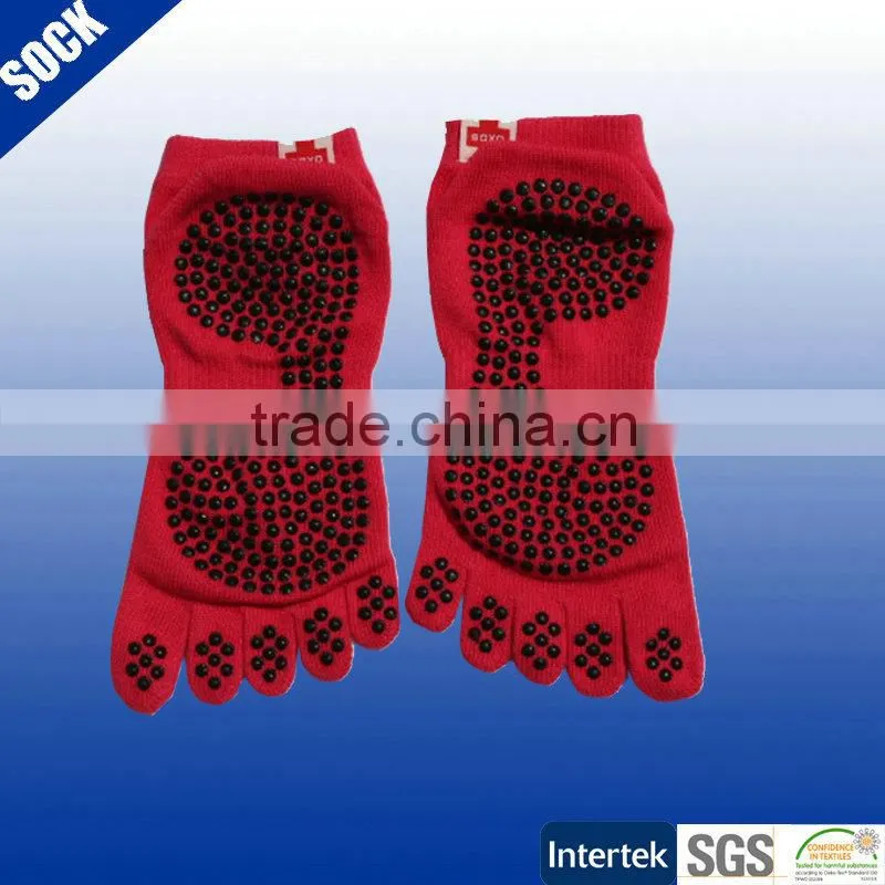 5 toes yoga non slip sock for adults