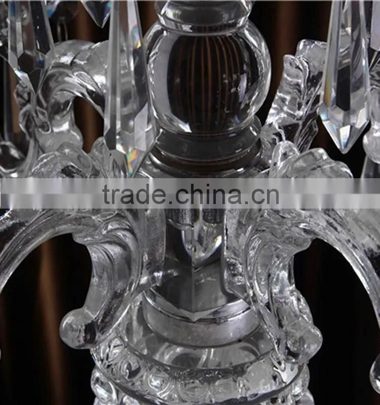 Wholesale 5arms crystal clear candelabra from China