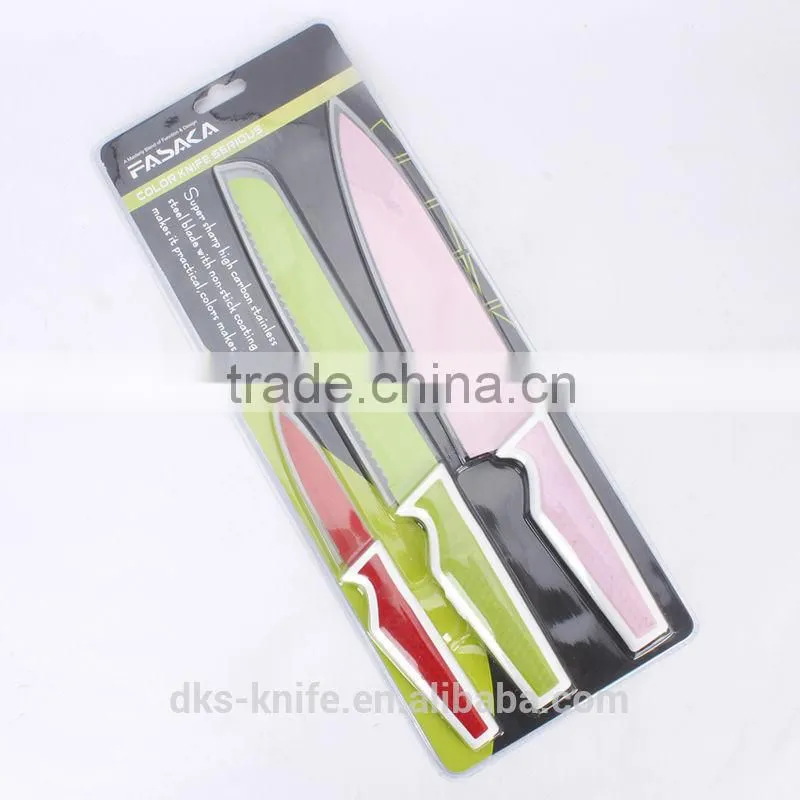 KP1401B 8 inch New Designed Bread knife with Non-stick Color Coating Colored Kitchen Knife
