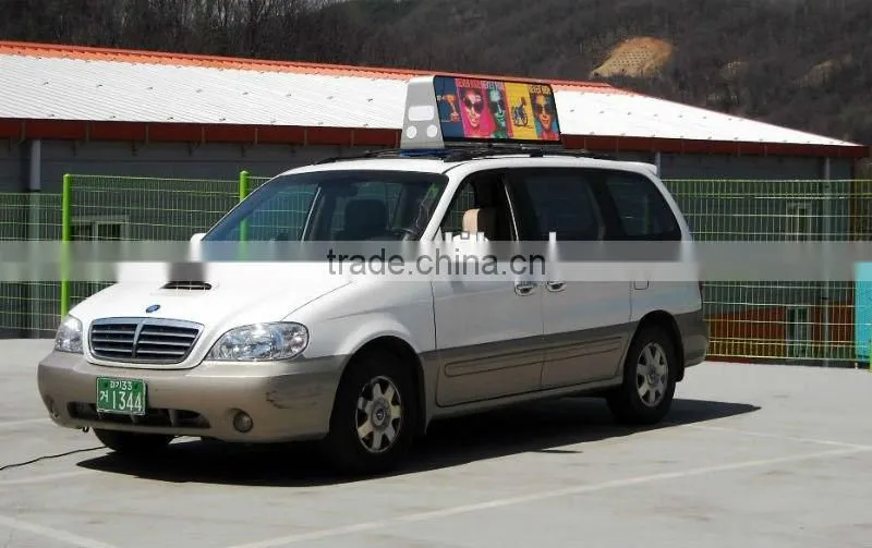 Double sides full color P5 taxi top led advertising display