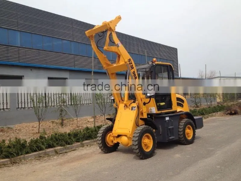 Manufactuer SZM 908 mini loader 4WD with CE mini wheel loader