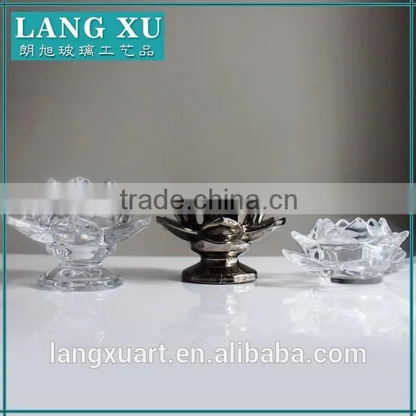 Home decor Gift lotus flower tealight glass candle holder