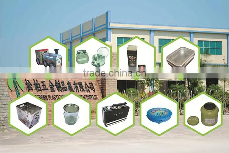 Popular metal tinplate boxes with PVC window 12.35*8.00*18.65 cm