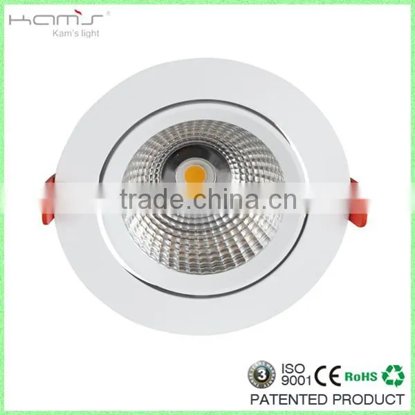 12W COB LED Downlight Factory / SAA approved round dimmable led downlight supplier