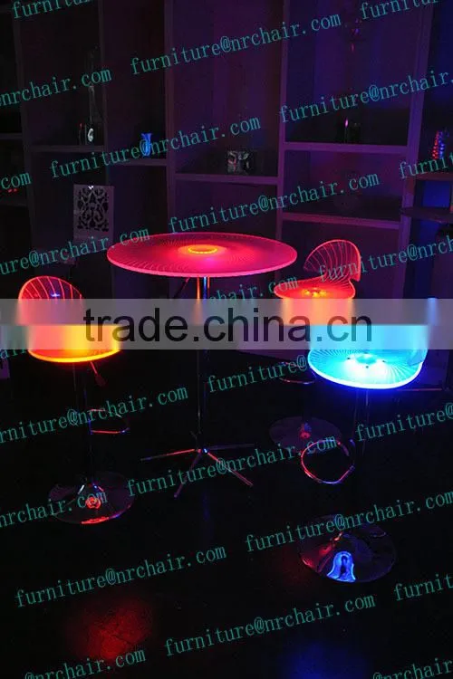 spyra modern led table and bar stools acrylic furniture